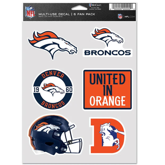 BRONCOS 6 STICKER PACK