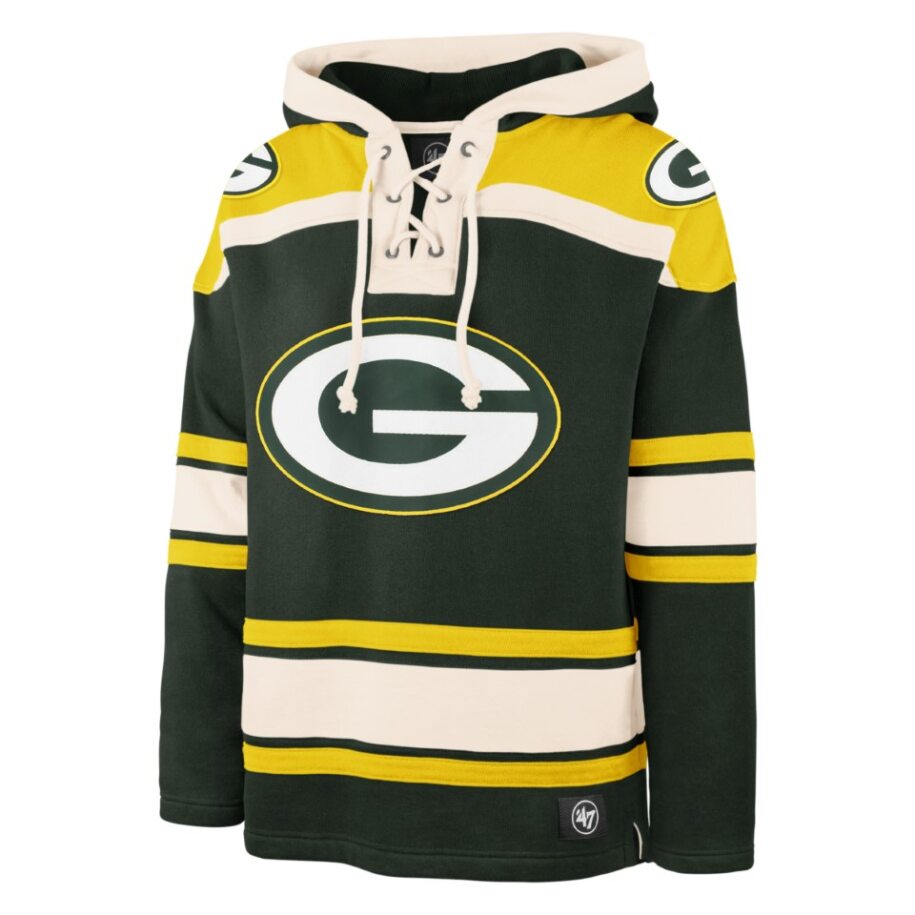 GREN BAY PACKERS SUPERIOR LACER HOOD-GRE/YEL/WHI
