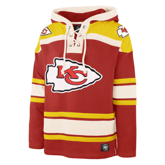 CHIEFS LACE UP HOOD-RED