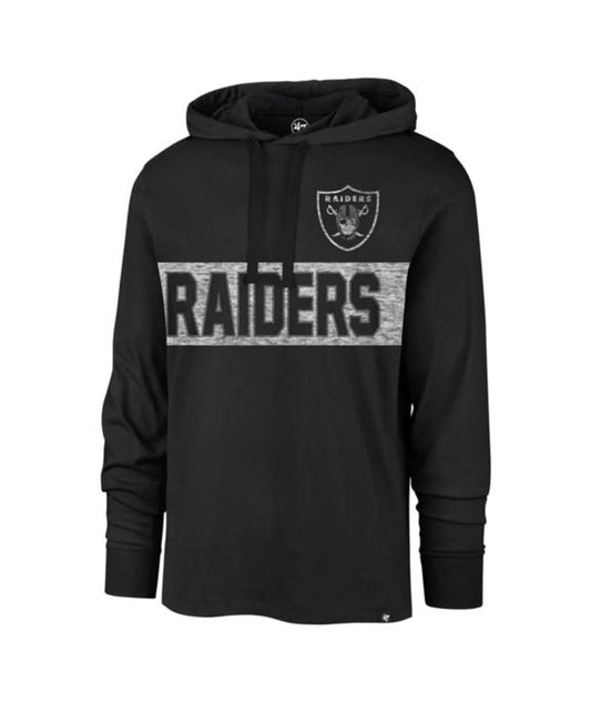 RAIDERS NAME/LOGO HOOD LS-BLK