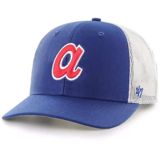 ATLANTA BRAVES 'a' LOGO TRUCKER HAT-ROY