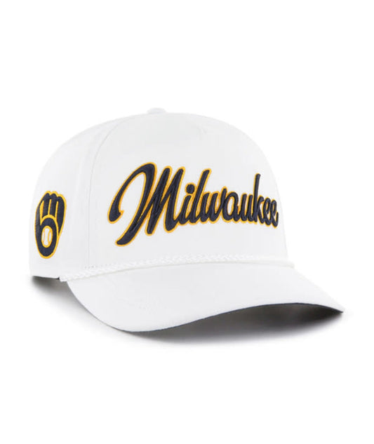 BREWERS SCRIPT ROPE HAT-WHI
