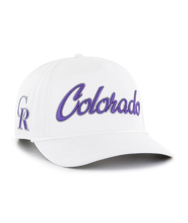 ROCKIES SCRIPT ROPE HAT-WHI