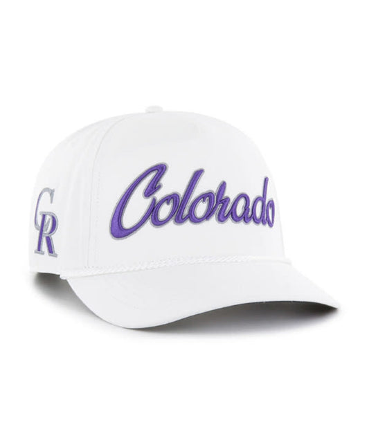 ROCKIES SCRIPT ROPE HAT-WHI