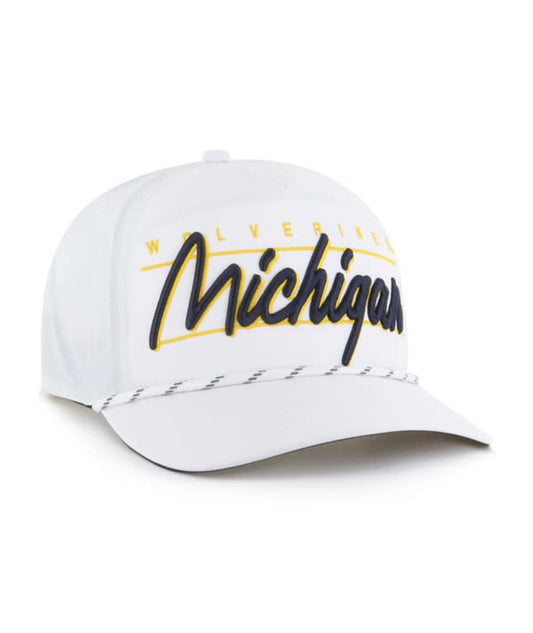 MICHIGAN SCRIPT ROPE HAT-WHI