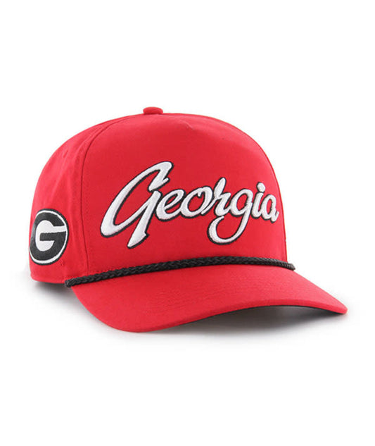 GEORGIA SCRIPT ROPE HAT-RED