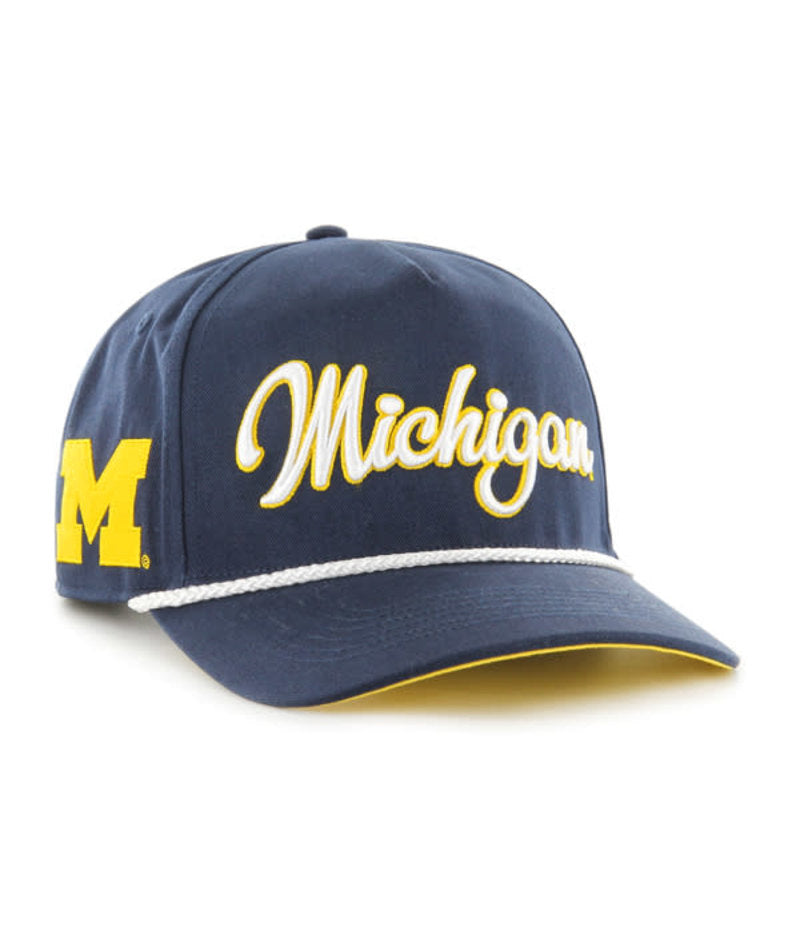 MICHIGAN SCRIPT ROPE HAT-NVY