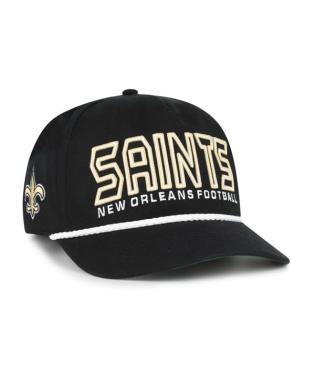 SAINTS NAME ROPE HAT-BLK