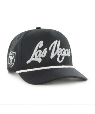 RAIDERS SCRIPT ROPE HAT-BLK