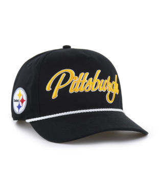 STEELERS SCRIPT NAME ROPE HAT-BLK