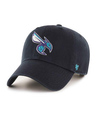 HORNETS LOGO HAT-BLK