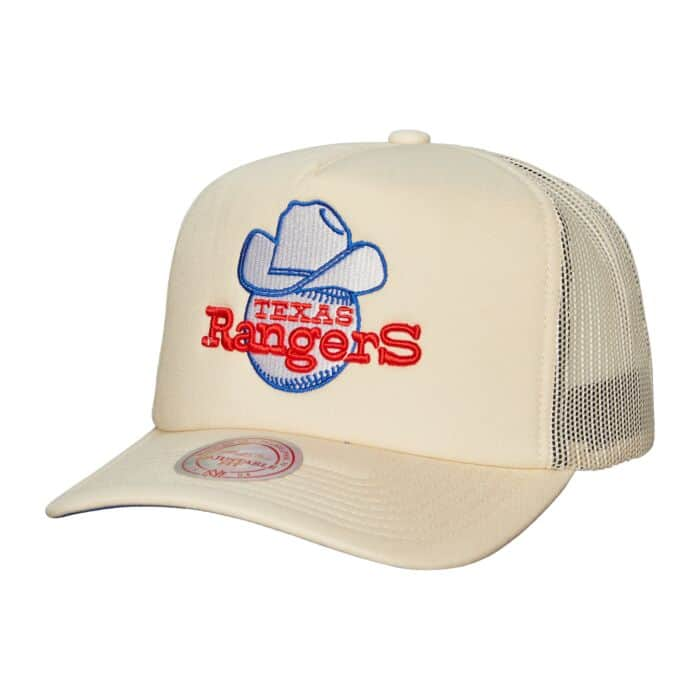 TEXAS RANGERS RETRO LOGO TRUCKER-OFF WHITE