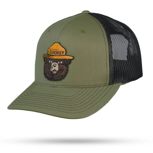 SMOKEY BEAR PATCH HAT-GREEN