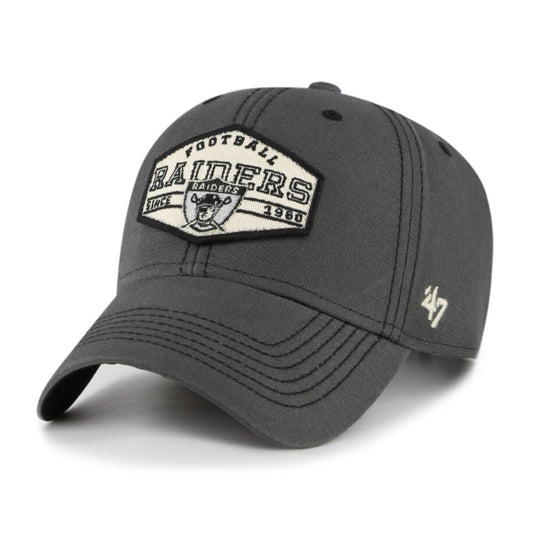LAS VEGAS RAIDERS PATCH STRUCTURED HAT-CHARCOAL