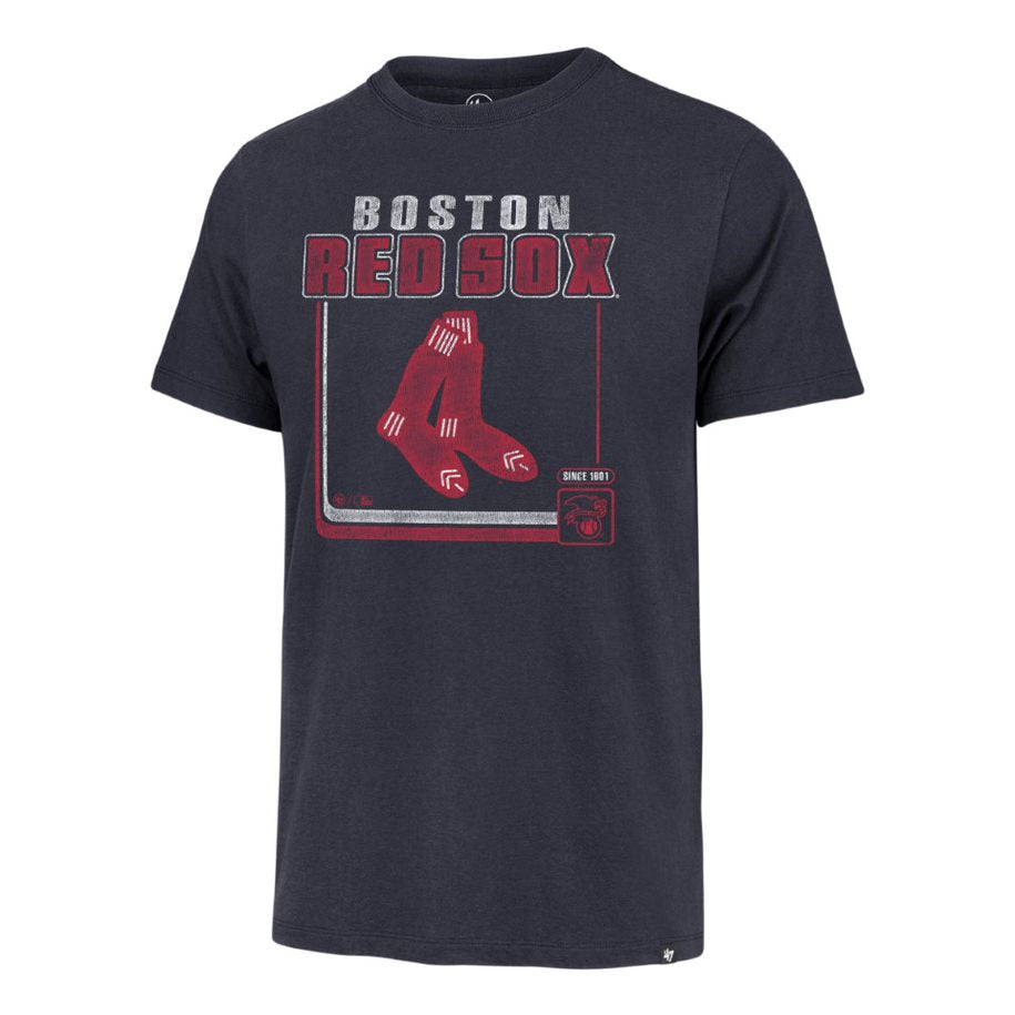 BOSTON RED SOX LOGO IN BOX SS TEE-NAVY