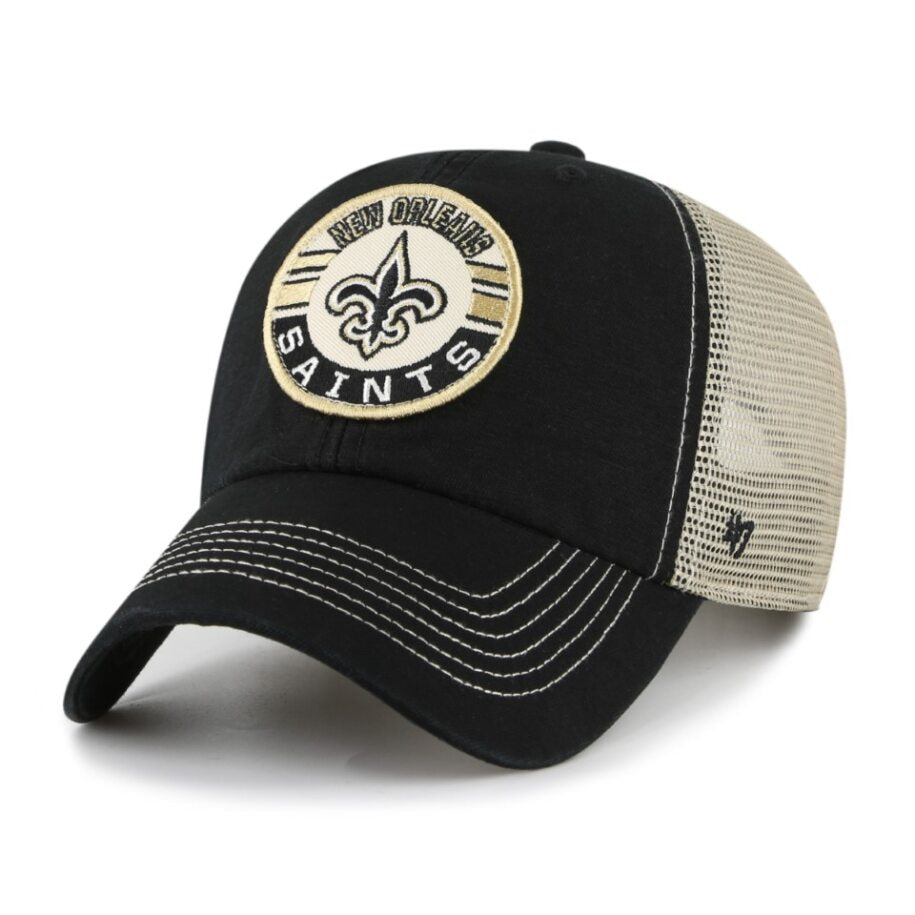 NEW ORLEANS SAINTS CIRCLE PATCH TRUCKER-BLACK