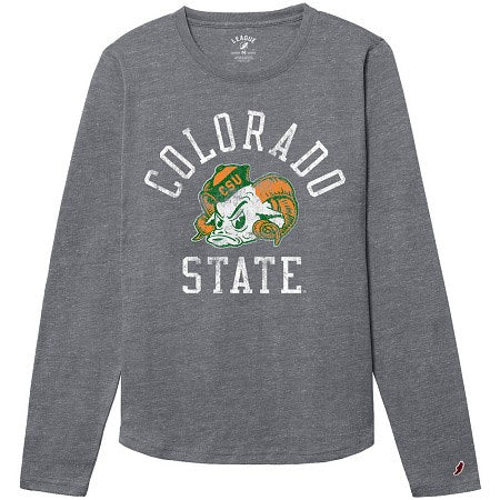 CSU NAME/RETRO LOGO WMN LS-GRY
