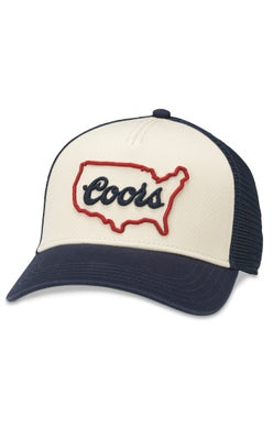 COORS IN USA 2-TONE TRUCKER HAT - NAVY/WHITE