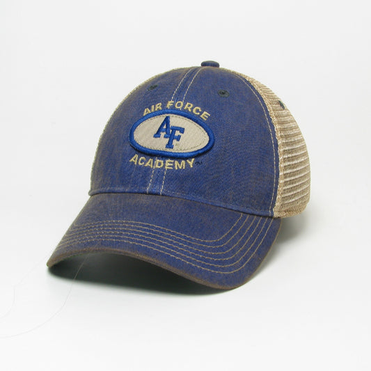 Air Force Oval Patch Trucker – Blue