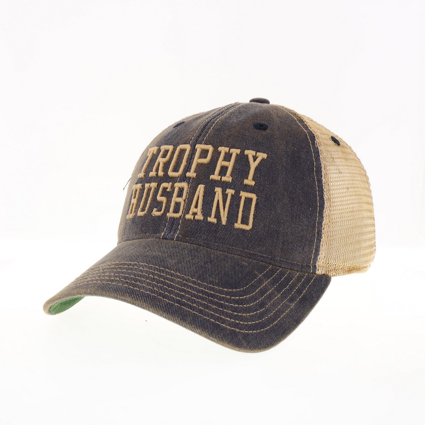 TROPHY HUSBAND TRUCKER HAT - NAVY