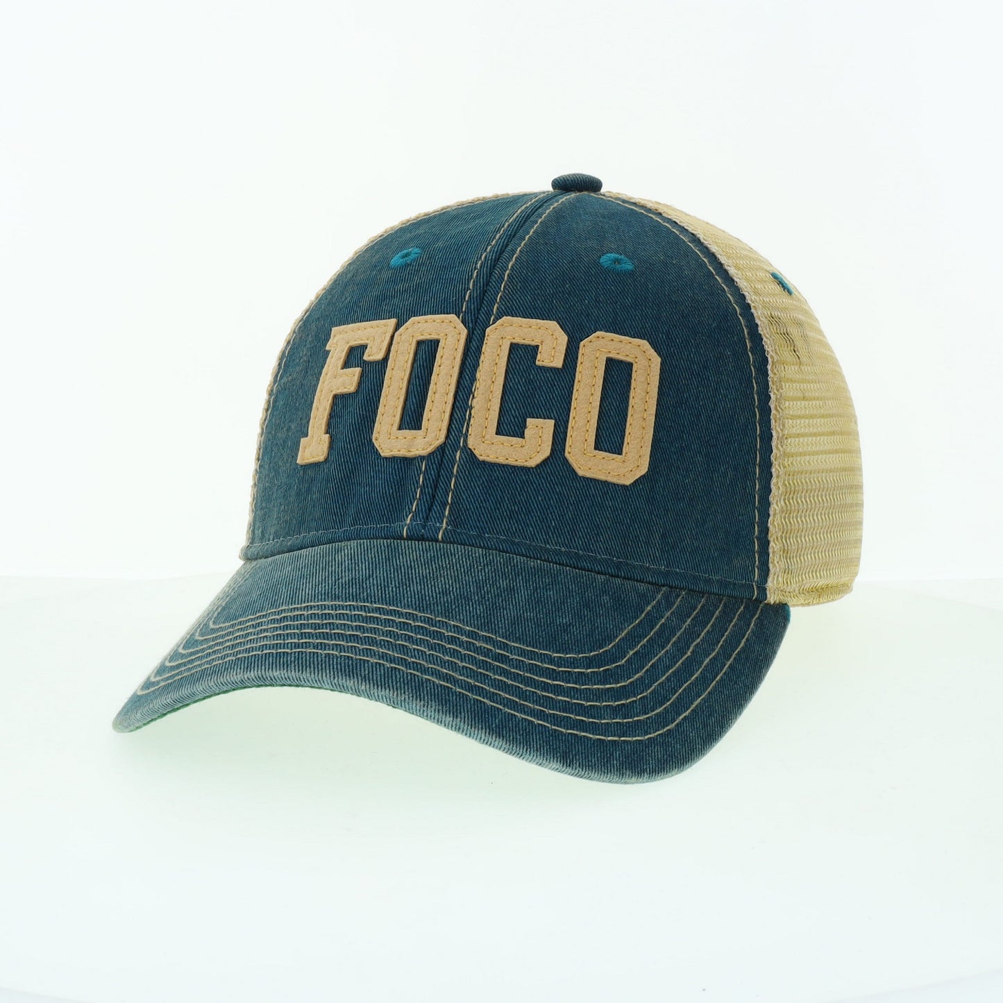 FORT COLLINS COLORADO 'FOCO' TRUCKER HAT - MARINE BLUE