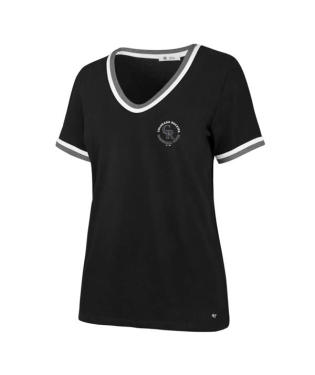 COLORADO ROCKIES LEFT CHEST LOGO WOMEN'S TEE - BLACK