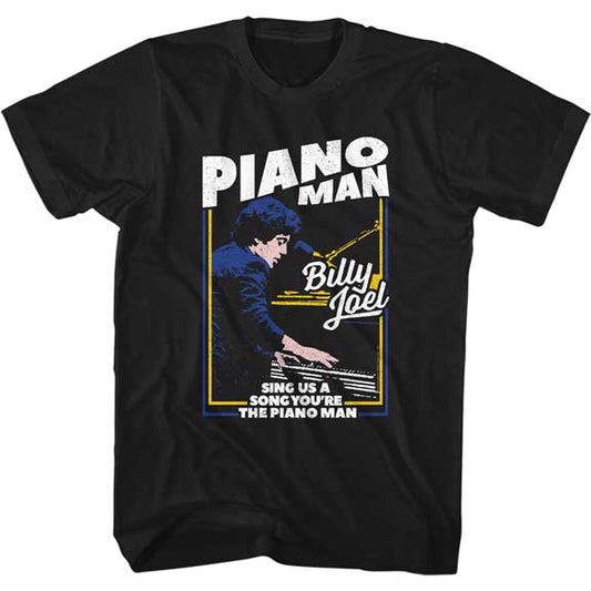 BILLY JOEL PIANO MAN TEE - BLACK