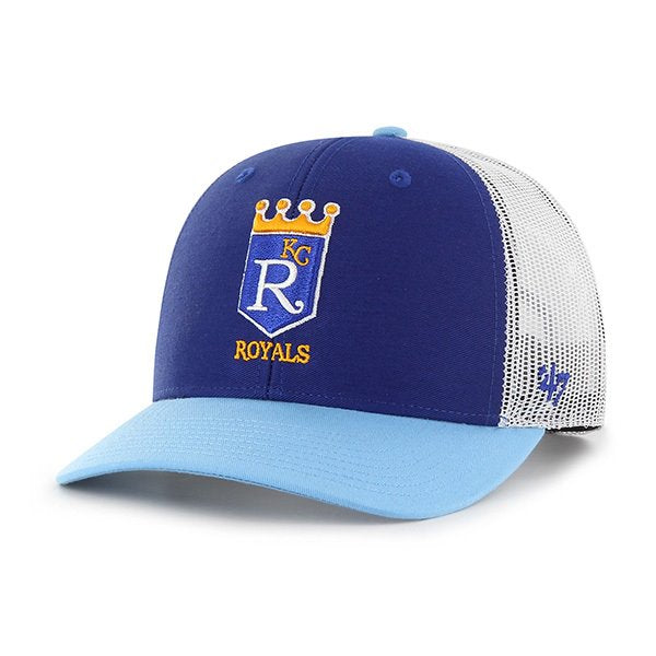 KANSAS CITY ROYALS LOGO TRUCKER HAT W/ SIDE PATCH